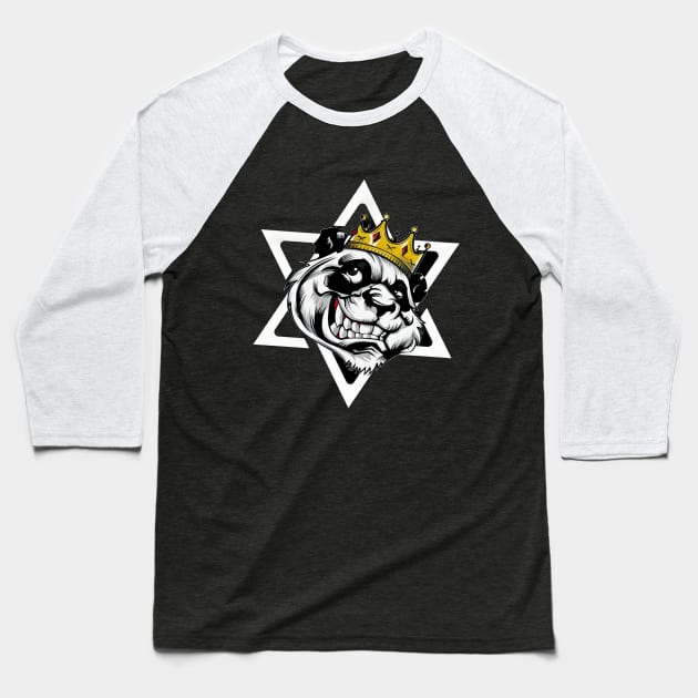 King Panda Majesty: Regal Ruler Baseball T-Shirt by Fadedstar